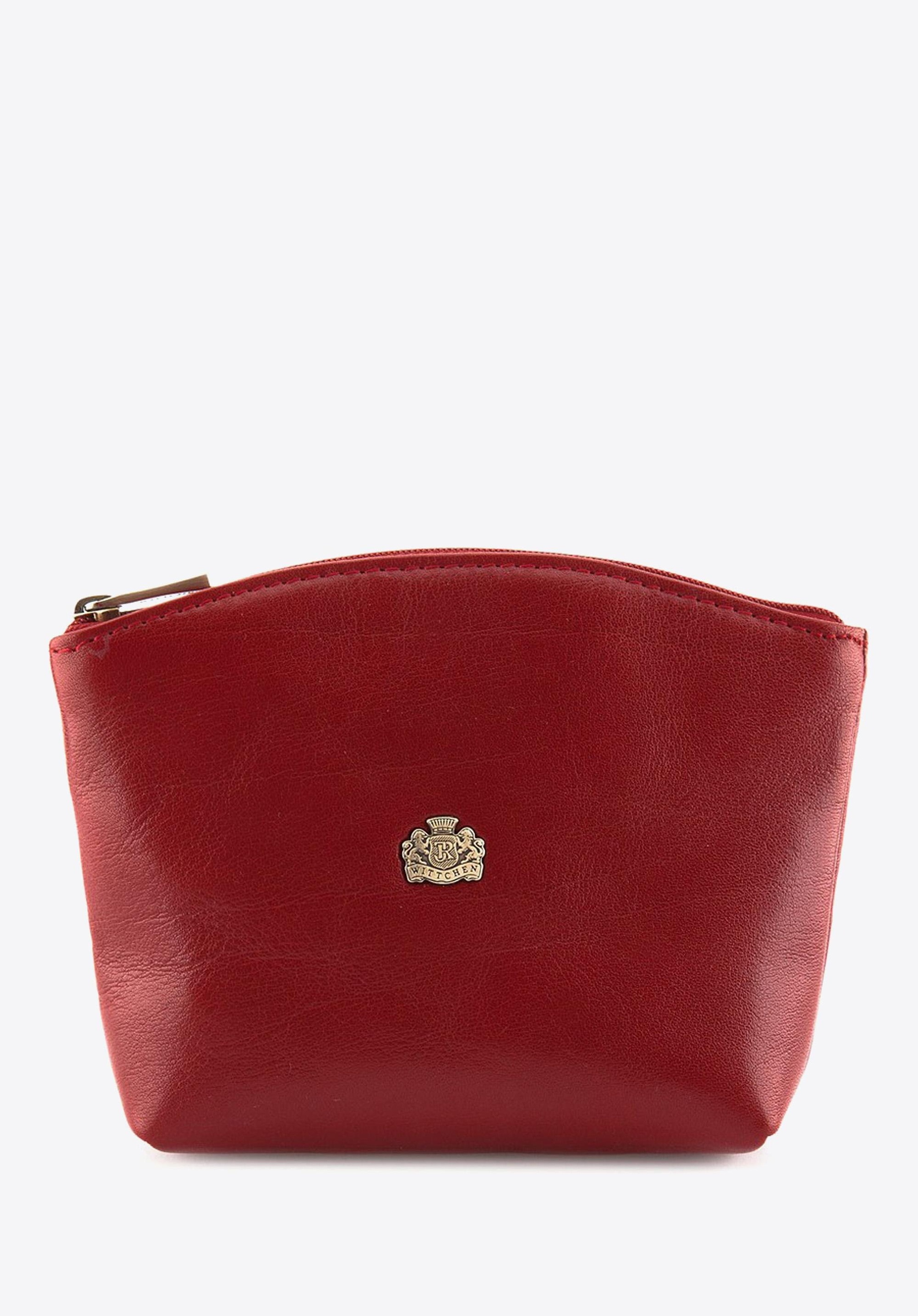 Dodatkowy rabat 25% - Kosmetyczka skórzana w kształcie łódki czerwona