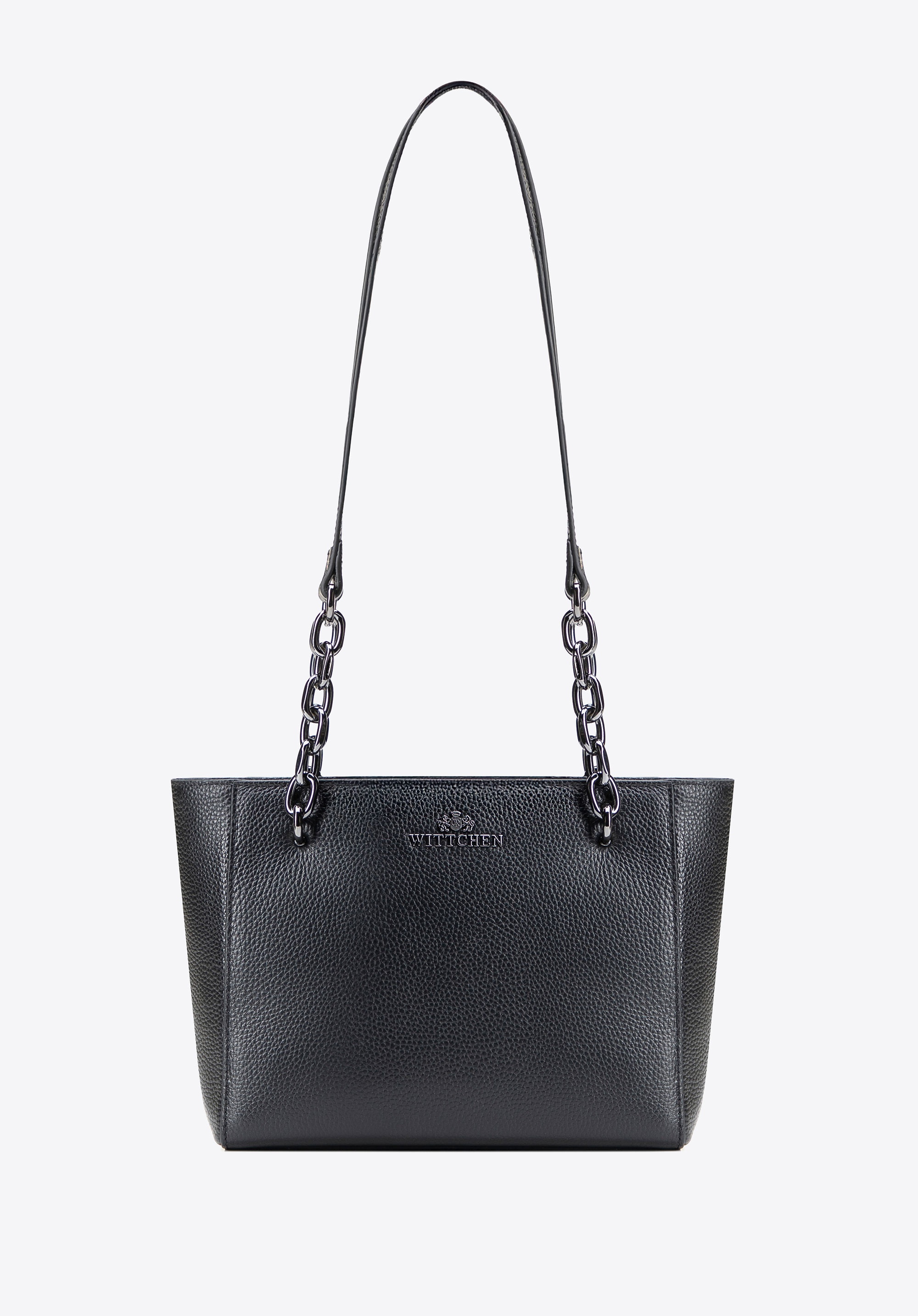 Dodatkowy rabat 25% - Damska torebka na ramię ze skóry czarno - grafitowa