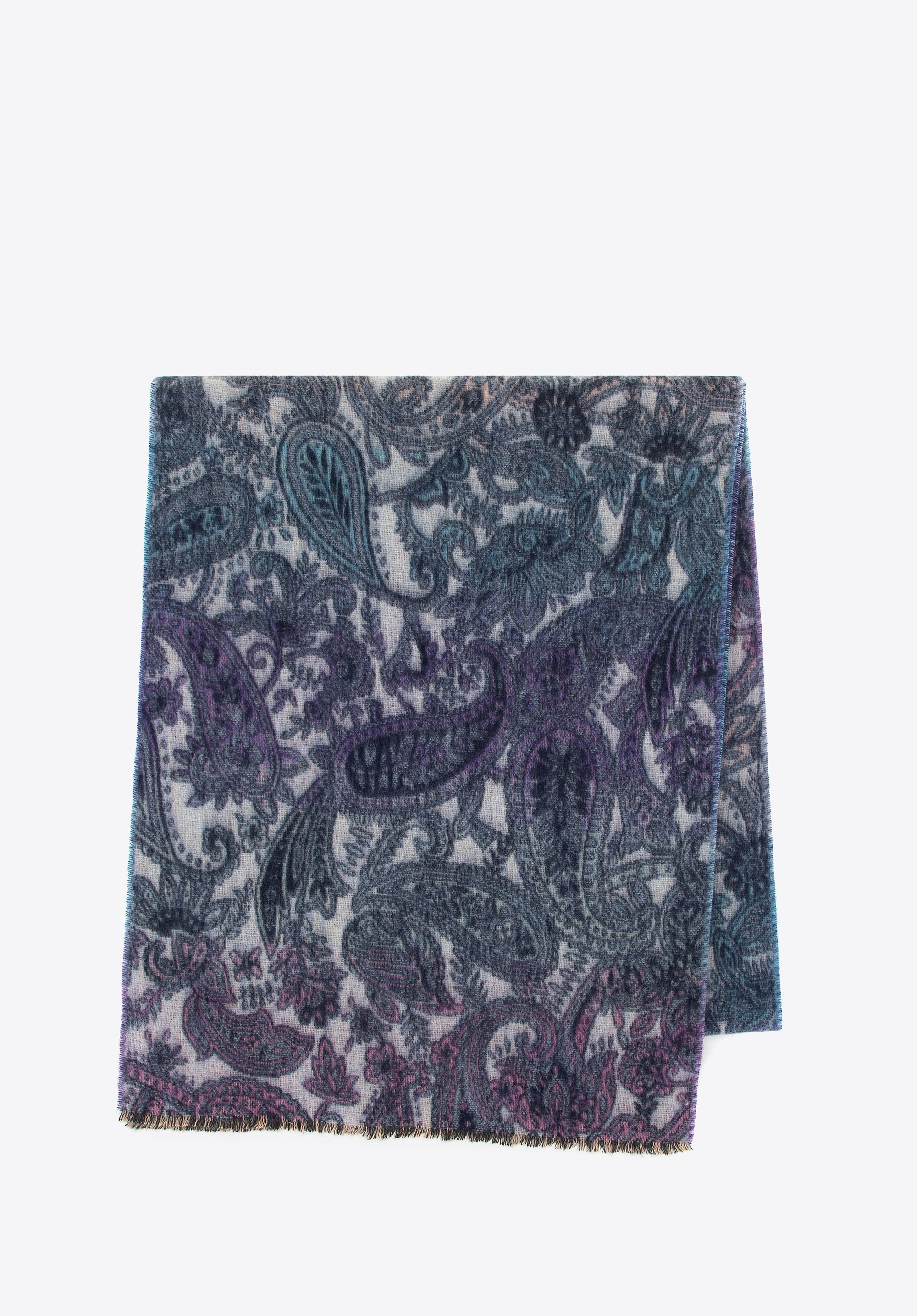 Damski szal w motyw orientu niebiesko - fioletowy
