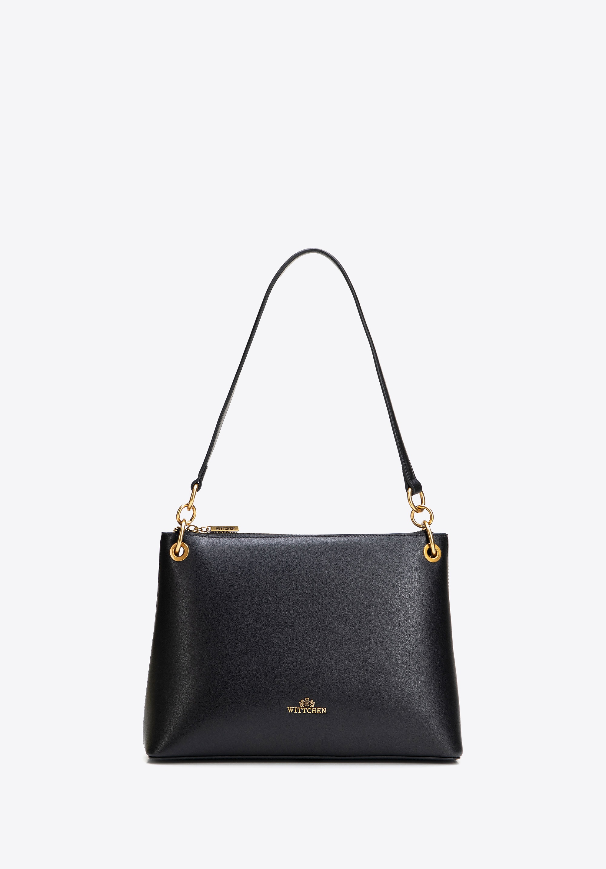 Dodatkowy rabat 25% - Elegancka torebka na ramię ze skóry naturalnej czarna