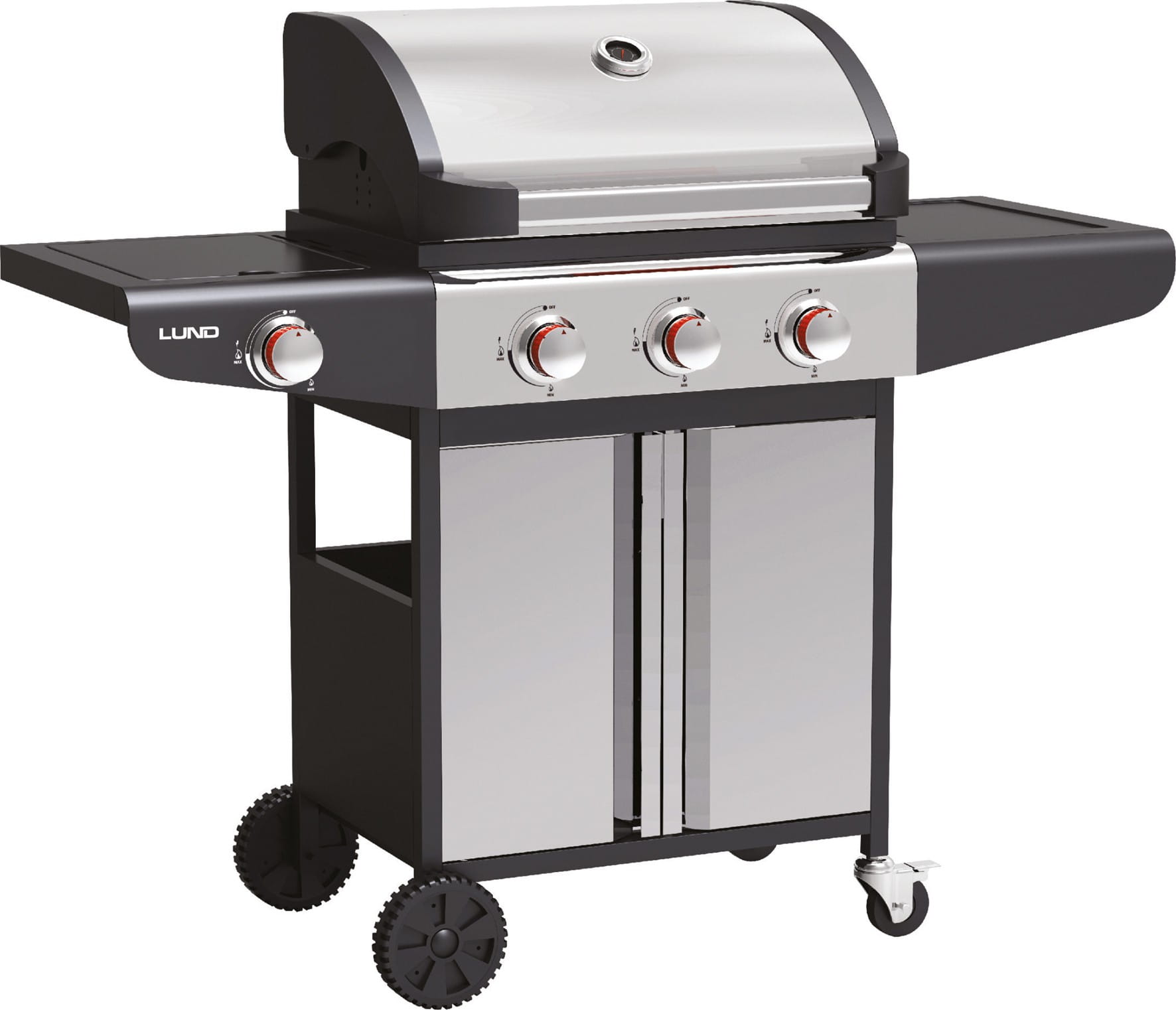 Grill gazowy 3-palnikowy + palnik pomocniczy