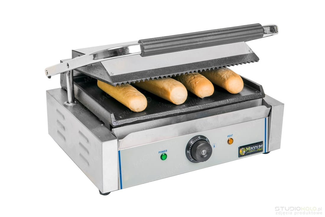 Grill kontaktowy MAX 1/2 gładki 1/2 ryflowany