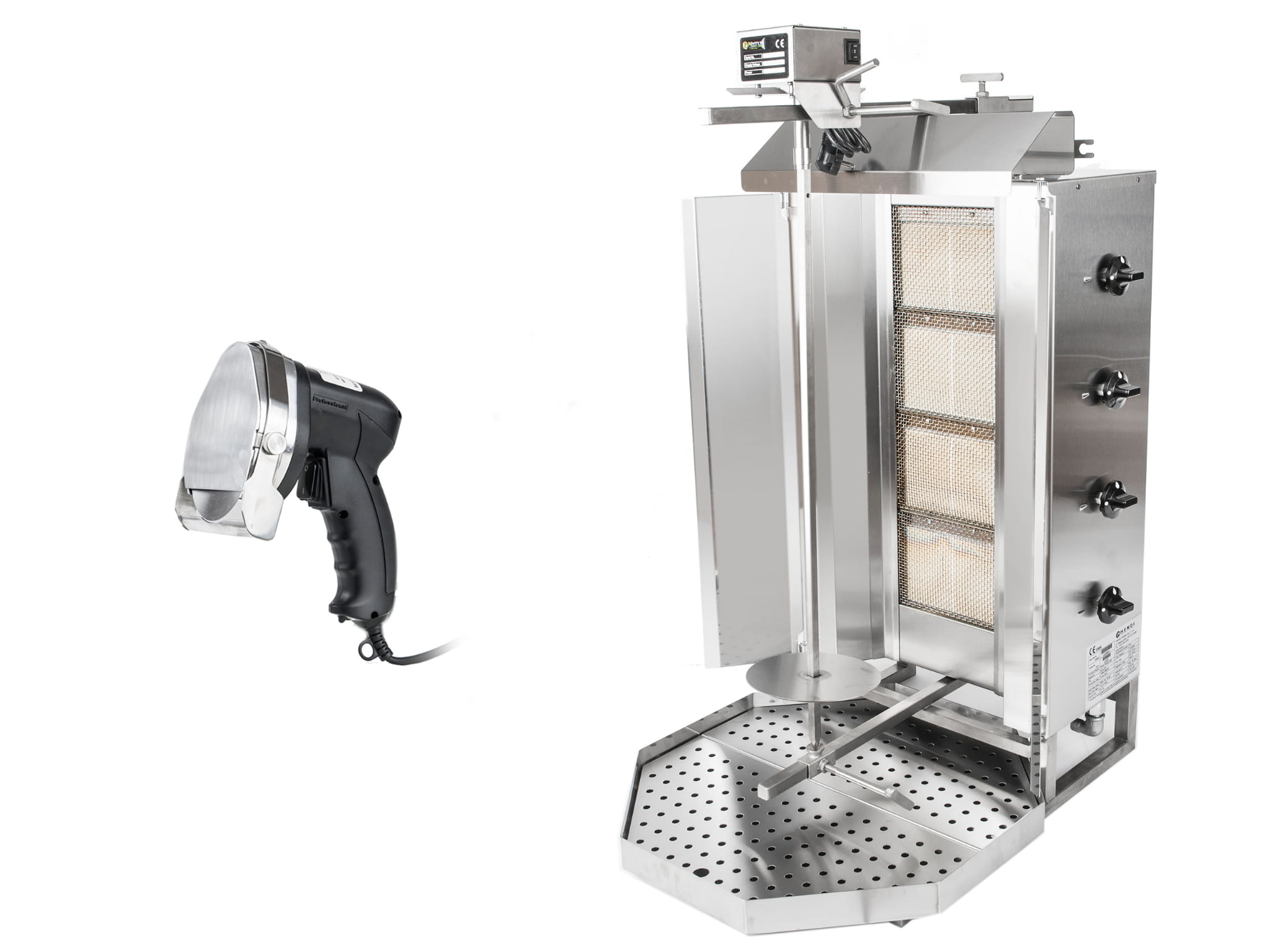 Zestaw Kebab gazowy + Nóż elektryczny do kebaba