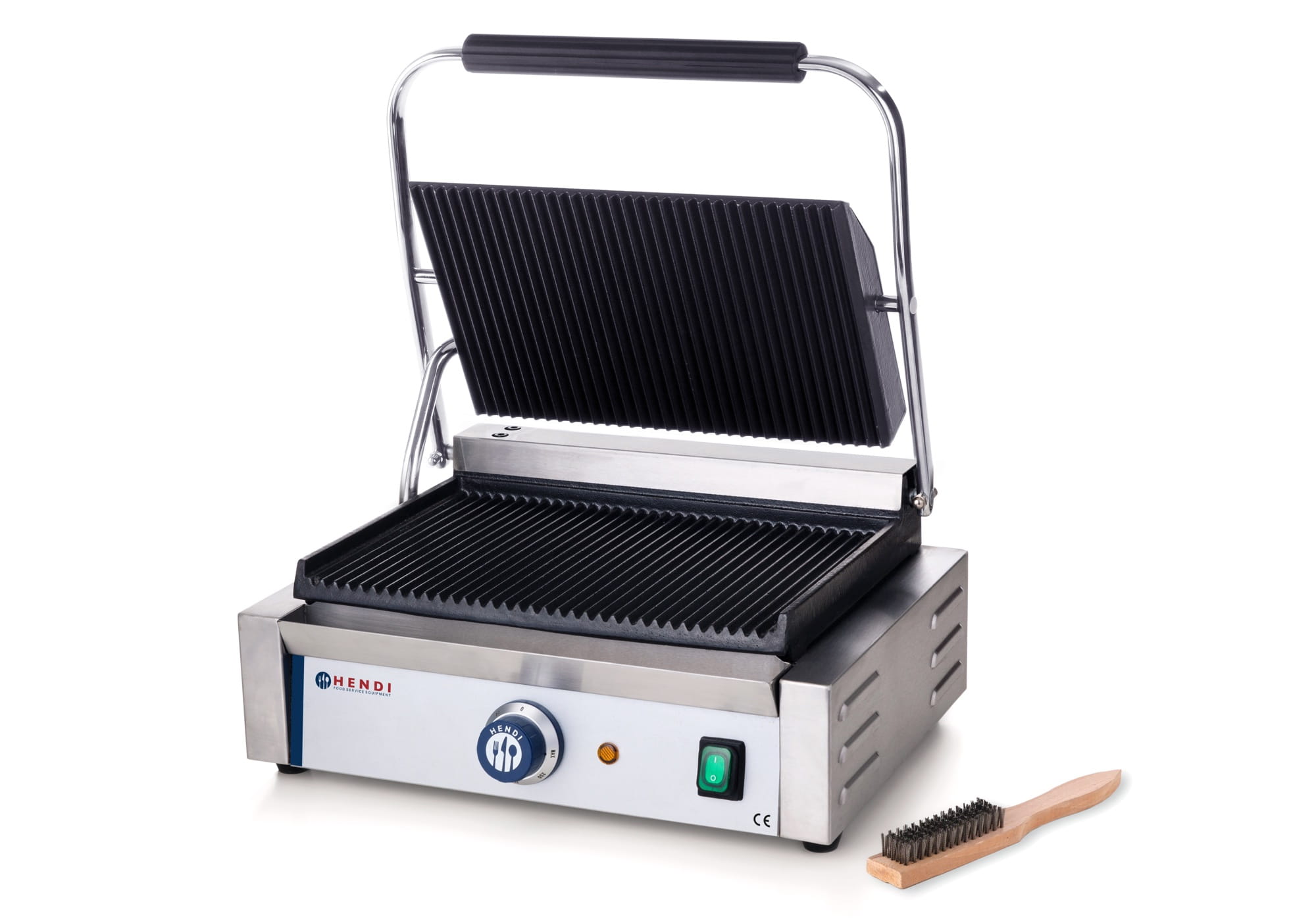 Grill kontaktowy panini ryflowany Hendi