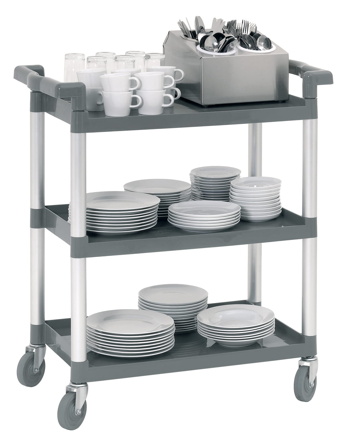 Wózek kelnerski serwisowy z 3 półkami, 120kg