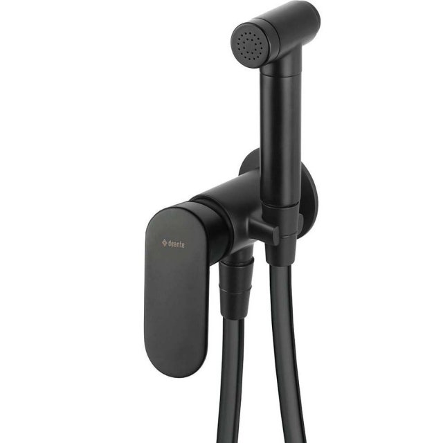 DEANTE Bateria bidetowa podtynkowa ALPINIA nero ze słuchawką typu bid