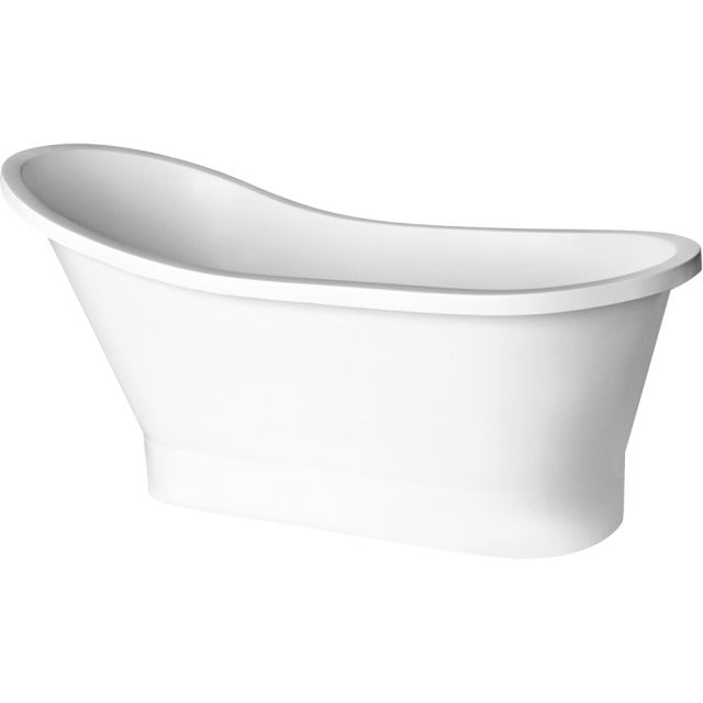 BESCO Wanna wolnostojąca GLORIA MATT BIAŁA 150x66 cm korek klik-klak