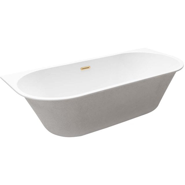 BESCO Wanna wolnostojąca przyścienna VICA SLIM + 150 z syfonem z prze