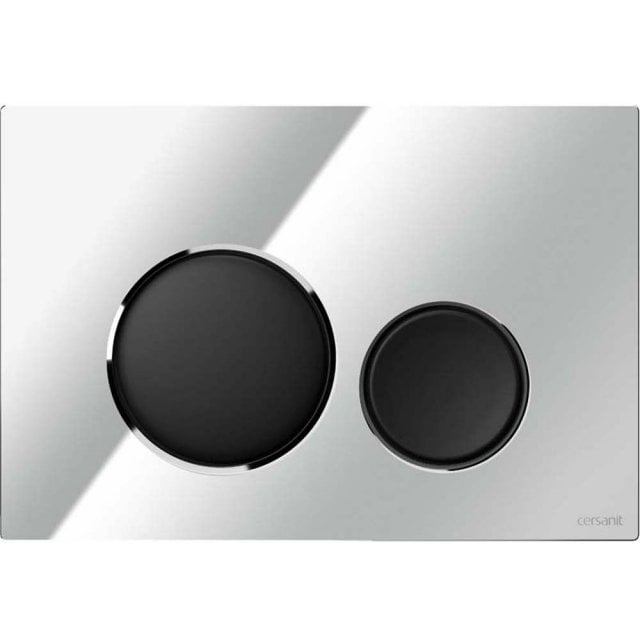 CERSANIT Przycisk spłukujący LUNA chrom błysk klawisze czarny mat K97