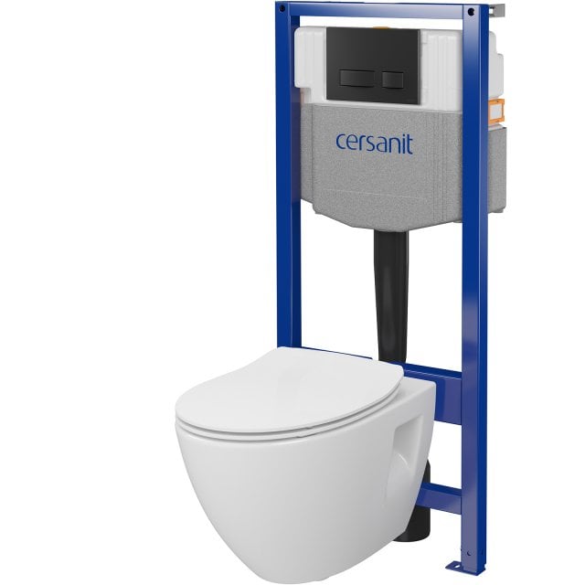 CERSANIT Zestaw podtynkowy SYSTEM 50 mech, miska Moduo Plus, deska, p