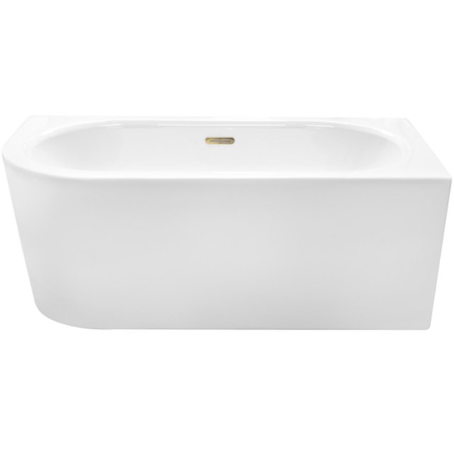 BESCO Wanna wolnostojąca przyścienna AVITA A-LINE prawa 160x75 syfon