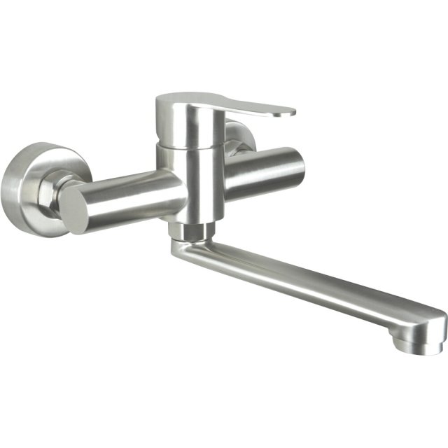 DEANTE Bateria umywalkowa ścienna LUPO stal BLU_F50M