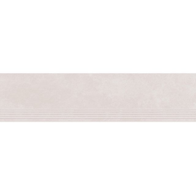 Gres szkliwiony stopnica ARES white mat 29,8x119,8 gat. I