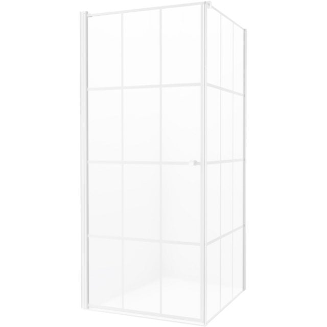 NEW TRENDY Kabina prysz. SUPERIA WHITE LEWA kwad 90x90x195 szkło czys