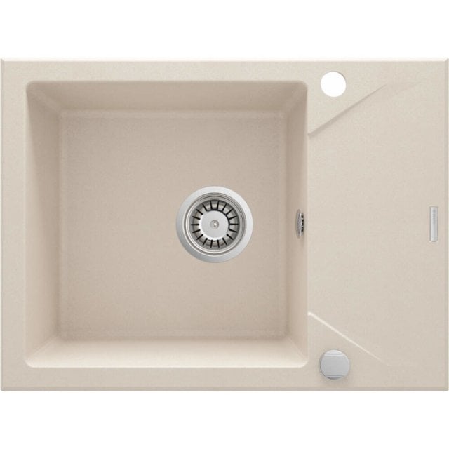 DEANTE Zlewozmywak granitowy EVORA 1-komorowy z ociekaczem beż ZQJ_51