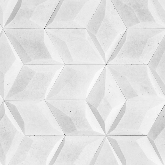 Betonowa płytka dekoracyjna 3D DIAMANTE 2 biały STONES