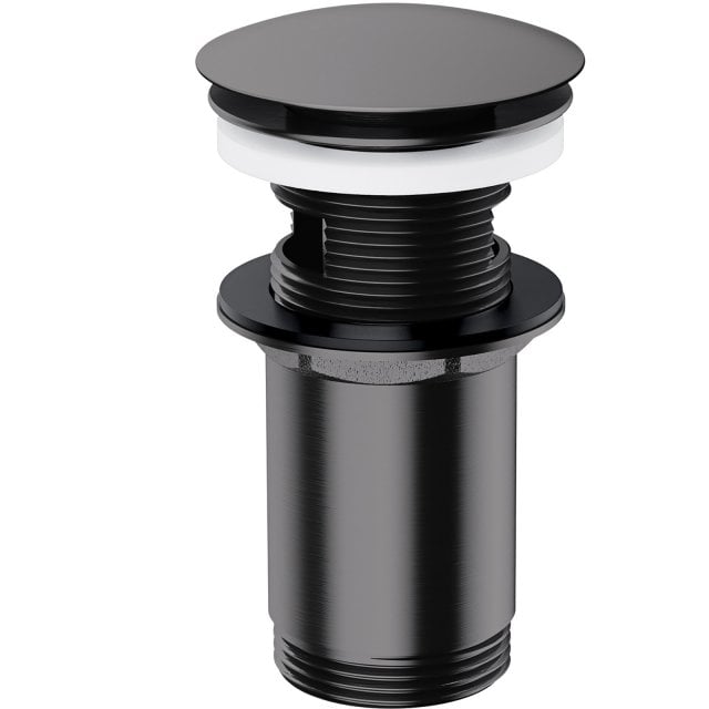 OMNIRES Korek KLIK-KLAK do umywalki z przelewem antracyt szczotkowany
