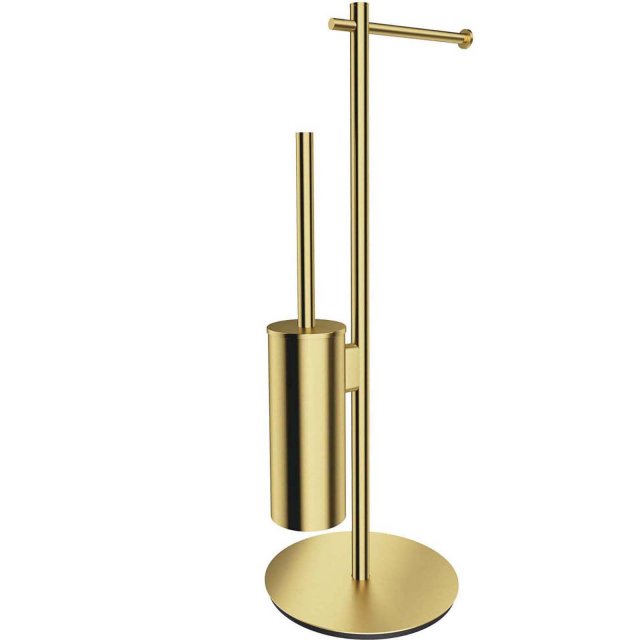OMNIRES Stojak na papier i szczotkę WC MODERN PROJECT mosiądz szczotk
