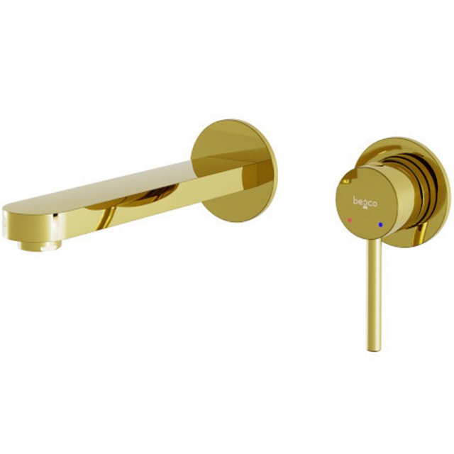 BESCO Bateria umywalkowa podtynkowa DECCO jasnozłota BU-DS-JZ