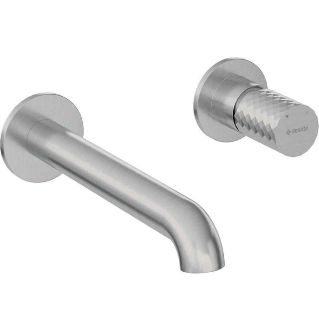 DEANTE Bateria umywalkowa podtynkowa SILIA HEXA stal szczotkowana BHS