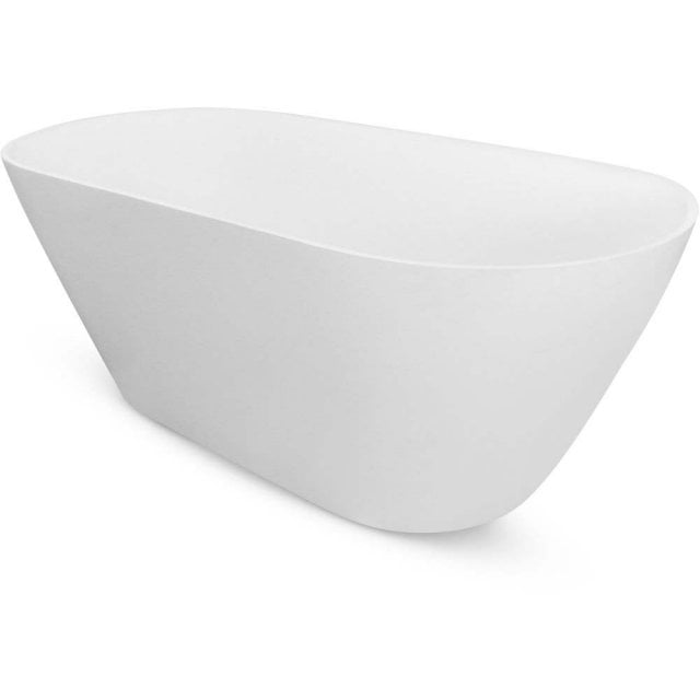 BESCO Wanna wolnostojąca MOYA MATT BIAŁA 160 klik-klak chrom #WMMB-16