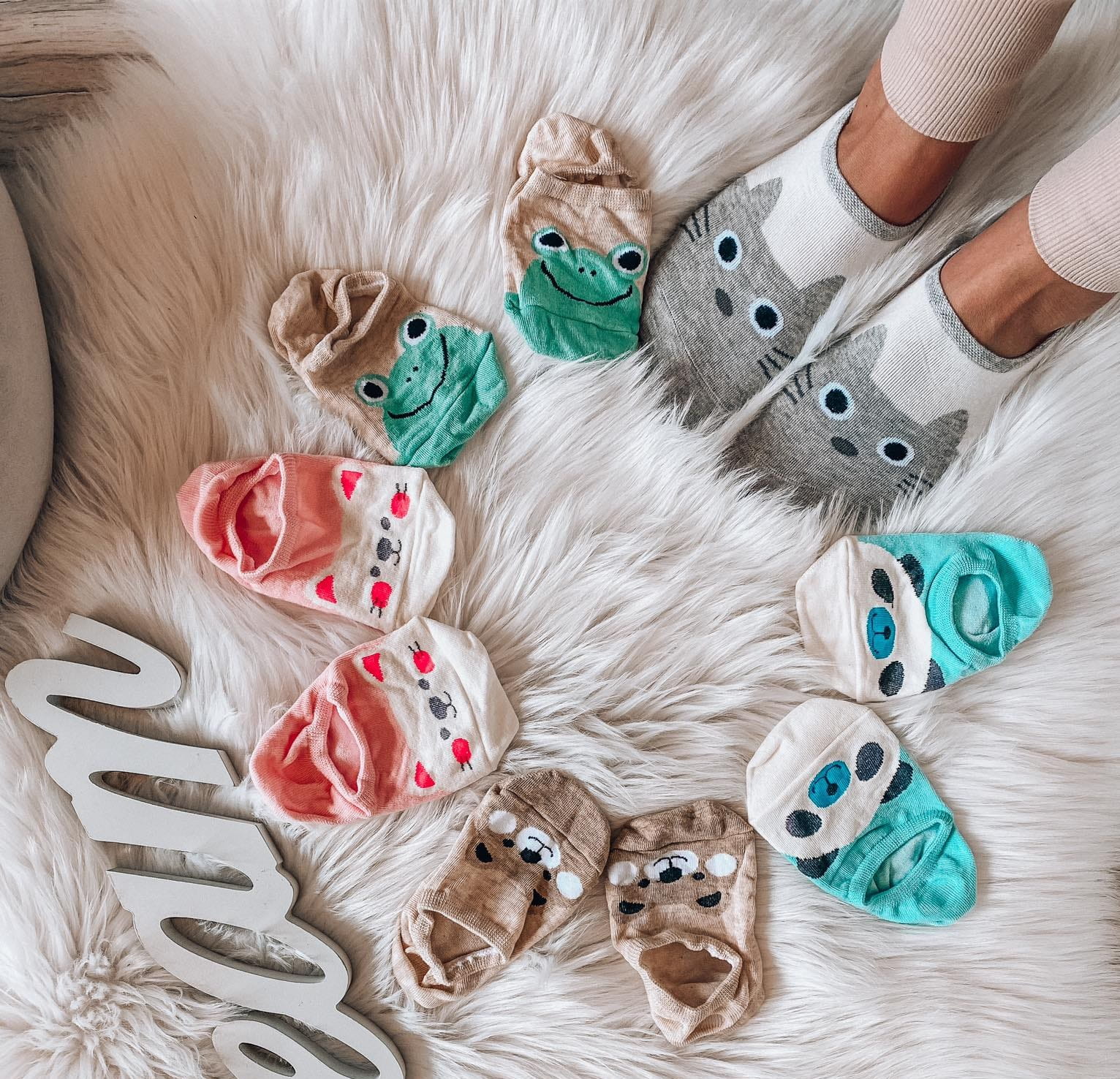 5 par stopek damskich z silikonowymi zapiętkami 034