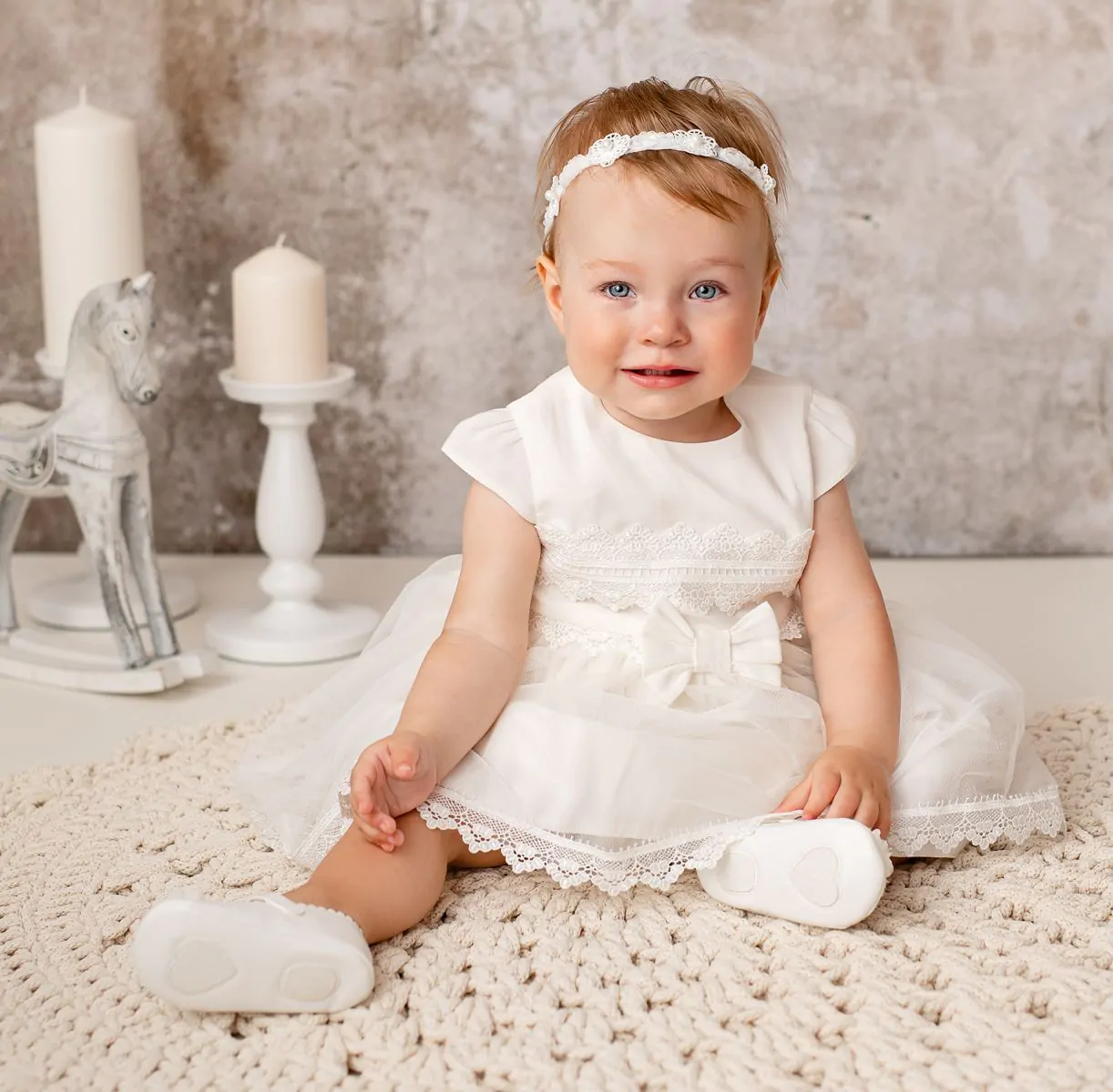 Sukienka do chrztu Amanda ecru