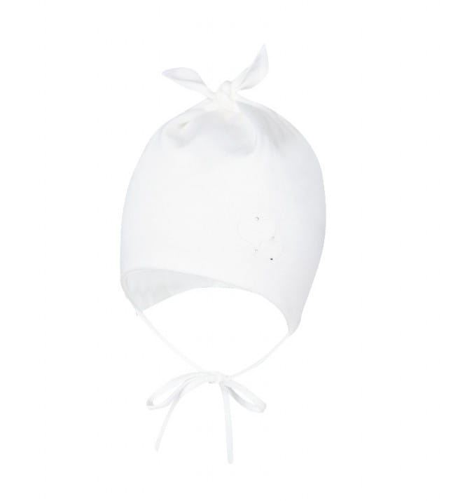 BROEL NEVA czapka dziewczęca do chrztu ecru
