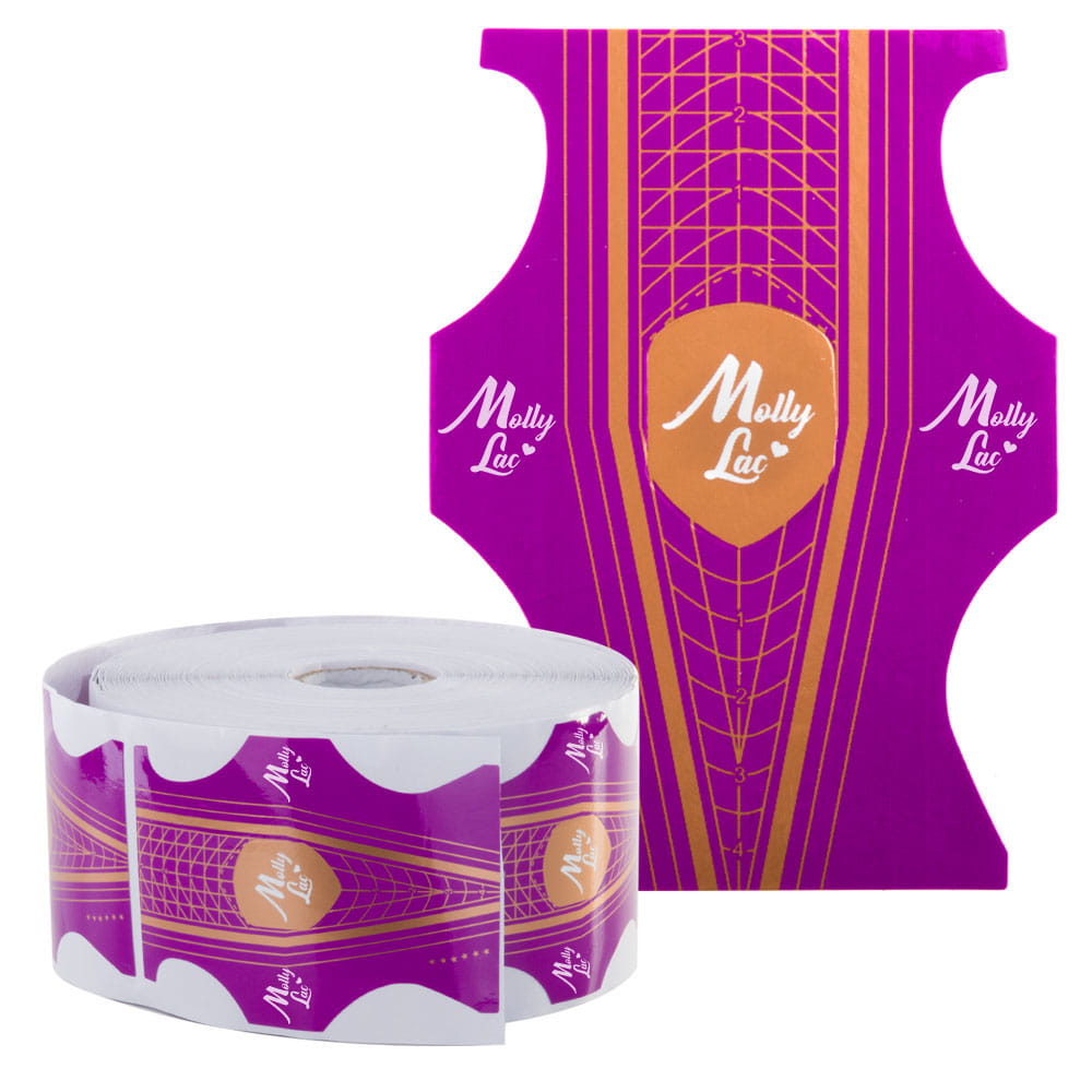 Szablony formy do paznokci 500szt duo dwustronne szpic MollyLac