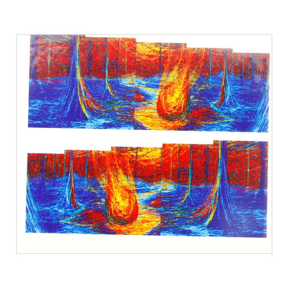 Naklejki wodne do paznokci arkusz 6,5 x 5,5cm na 10 palców YB Nr 785