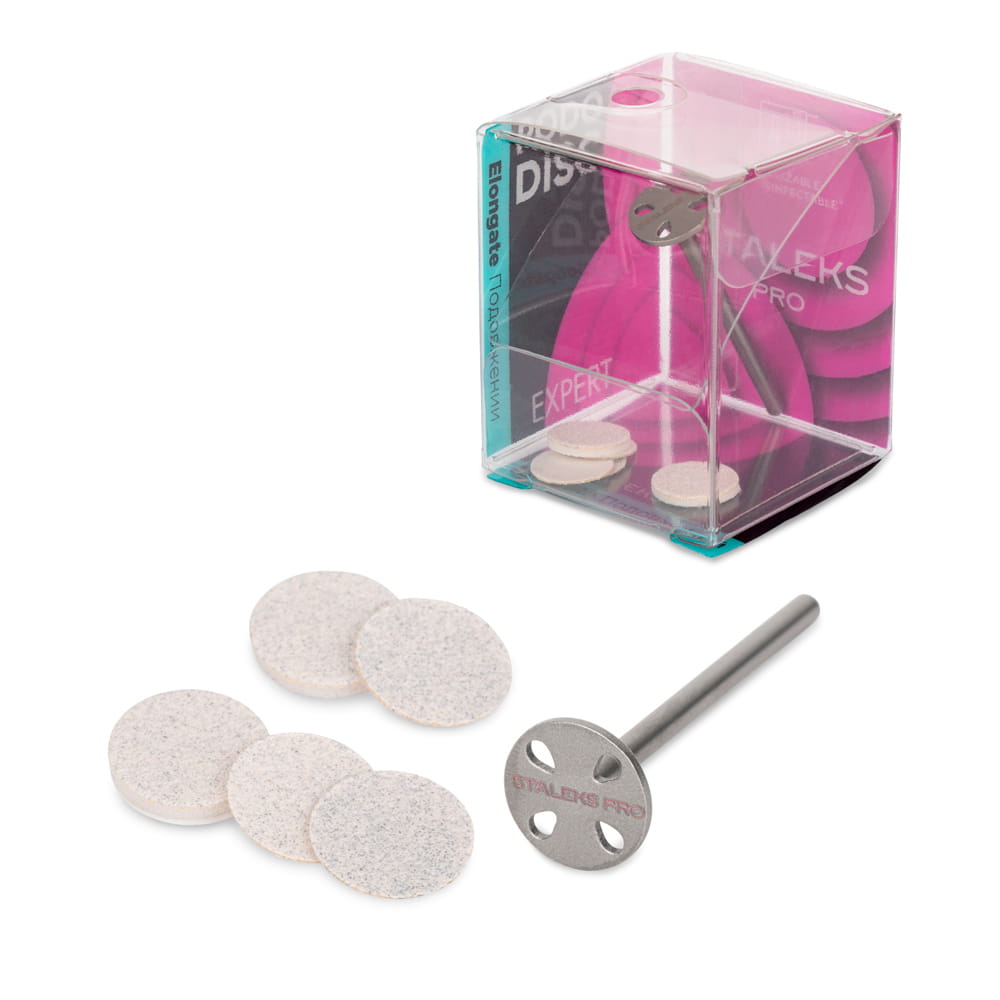 Dysk tarcza do pedicure Pododisk zestaw trzpień dysk + nakładki tarcze wymienne PDLset-10 Staleks Pro XS 10mm