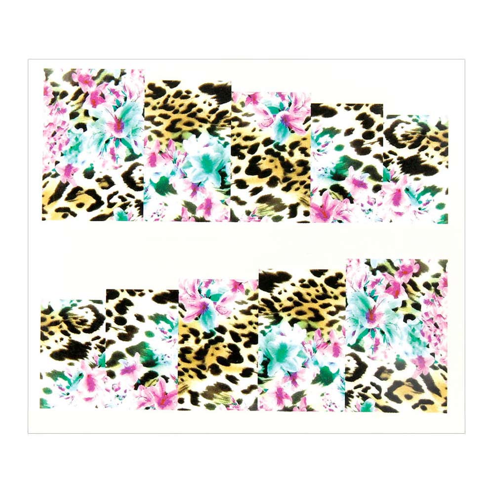 Naklejki wodne do paznokci arkusz 6,5 x 5,5cm na 10 palców A Nr 117