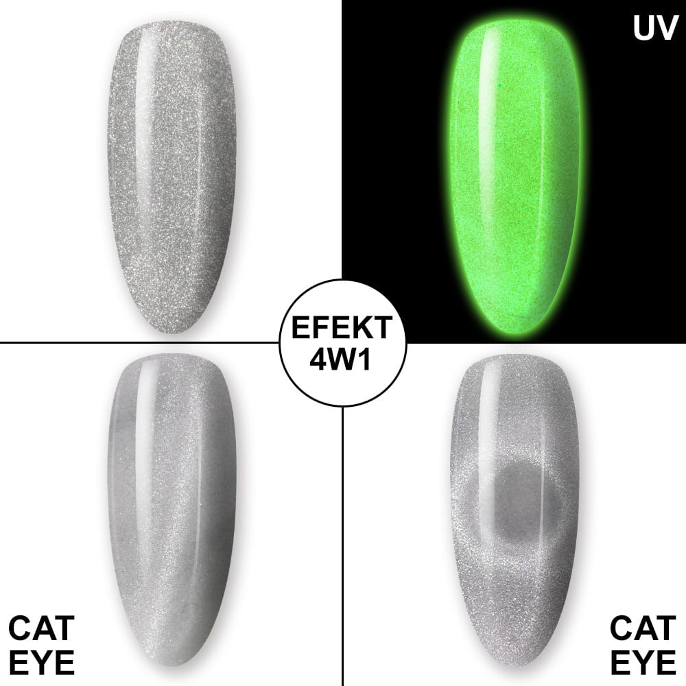 Lakier hybrydowy LED/UV Gel Polish świecący w ciemności MollyLac Night Glowing Nr 676 Freestate HEMA/Di-HEMA Free 5 g