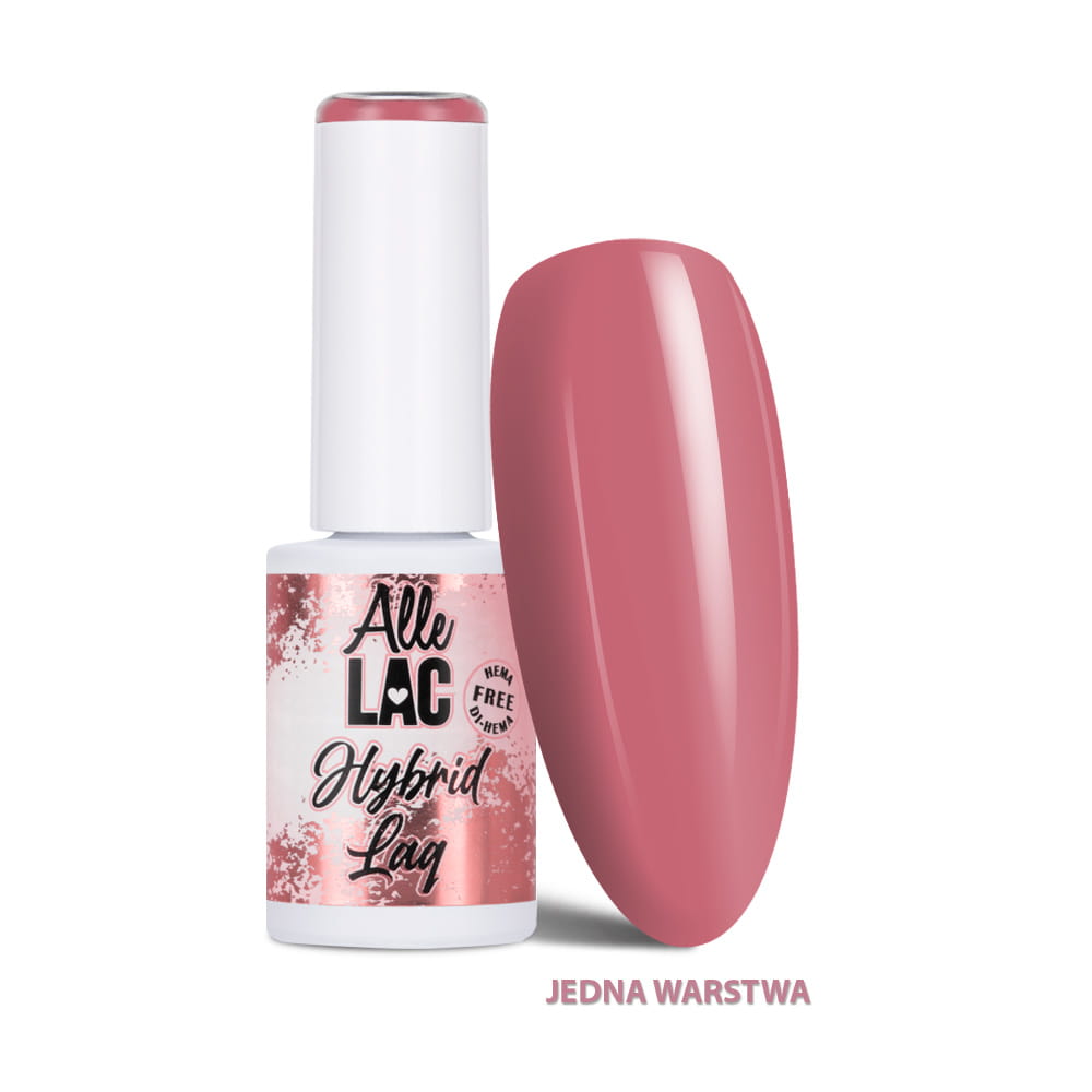 Lakier hybrydowy LED/UV Gel Polish Pinks PI21 Smoked Kiss AlleLac HEMA/Di-HEMA Free 6g