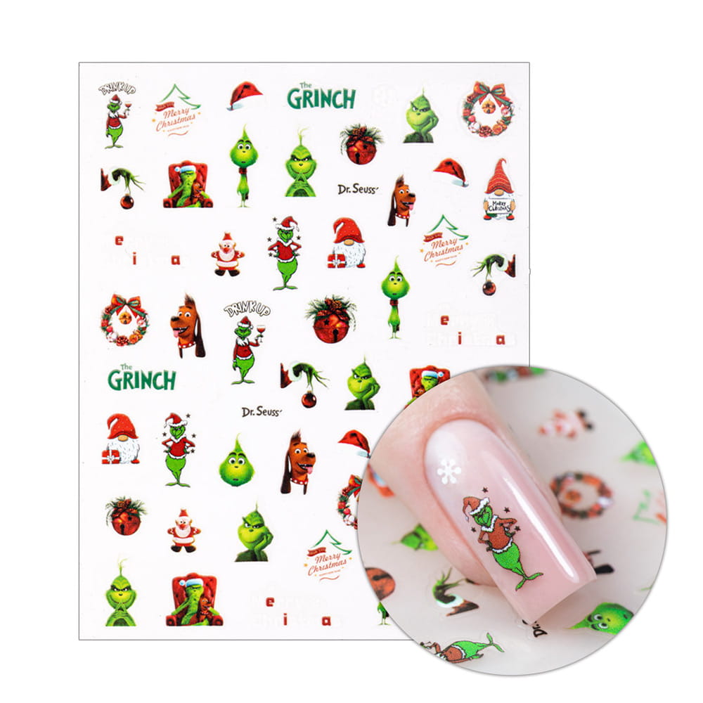 Naklejki do paznokci cienkie samoprzylepne świąteczne MS-C263