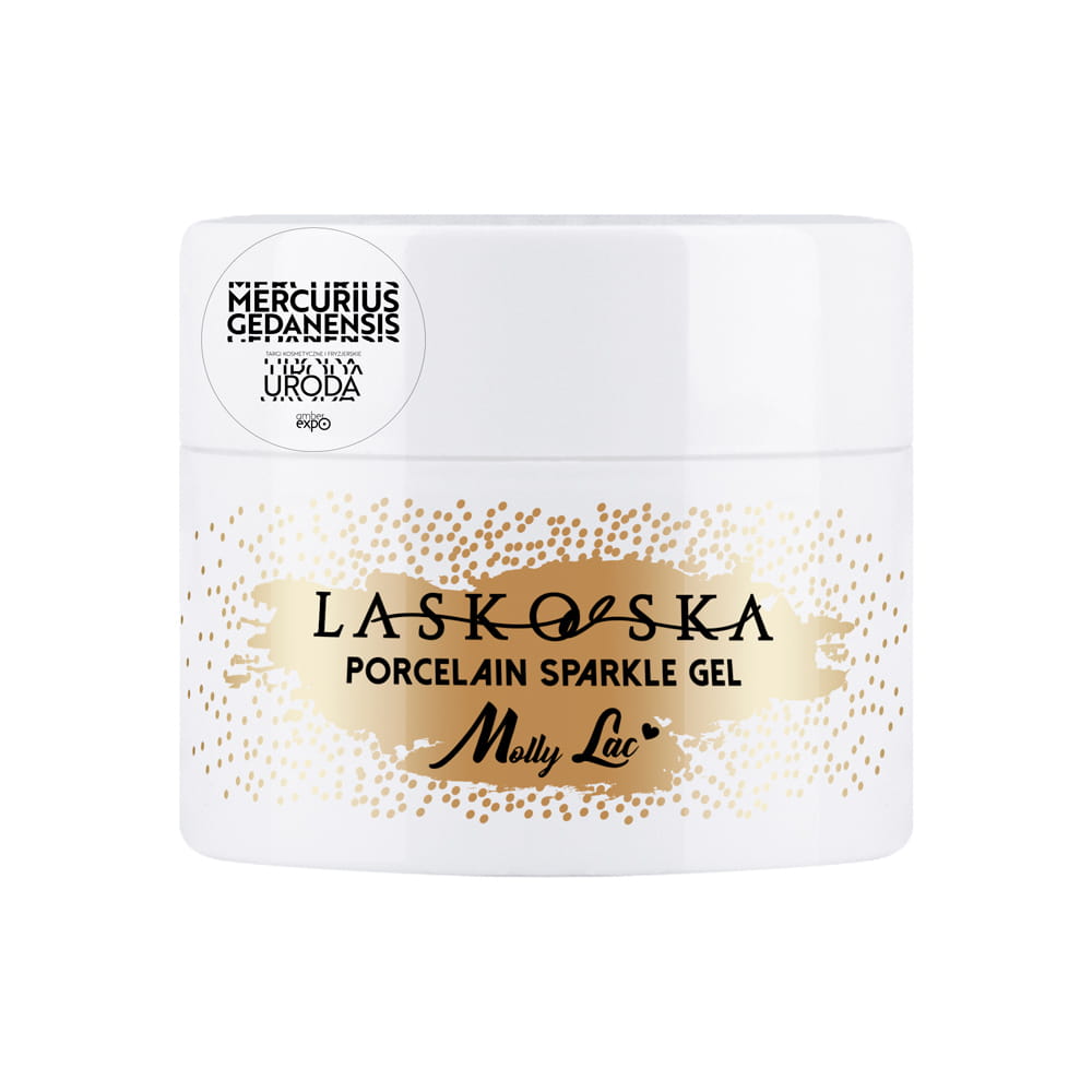Żel budujący do paznokci Porcelain Sparkle Gel Laskovska light nude MollyLac 50 g