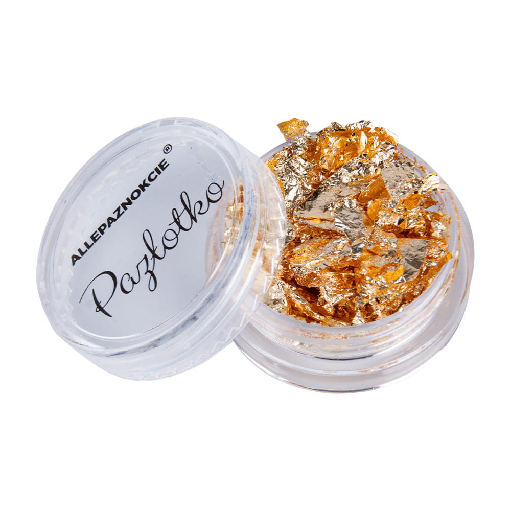 Pazłotko dwustronne Flame Allepaznokcie ultracienka folia chrom w płatkach do zdobień słoiczek 3 ml Nr 5