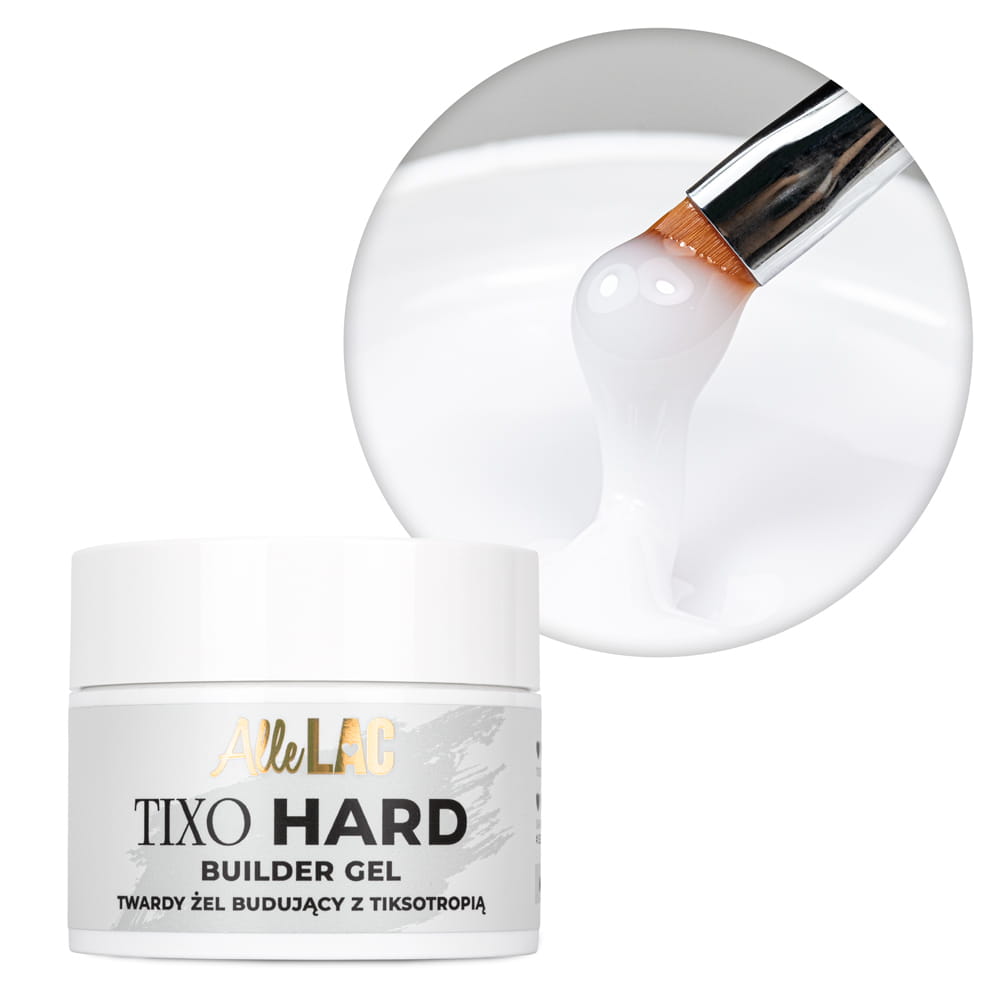 Żel budujący twardy z tiksotropią AlleLac Tixo Hard Builder Gel Milky White 45g