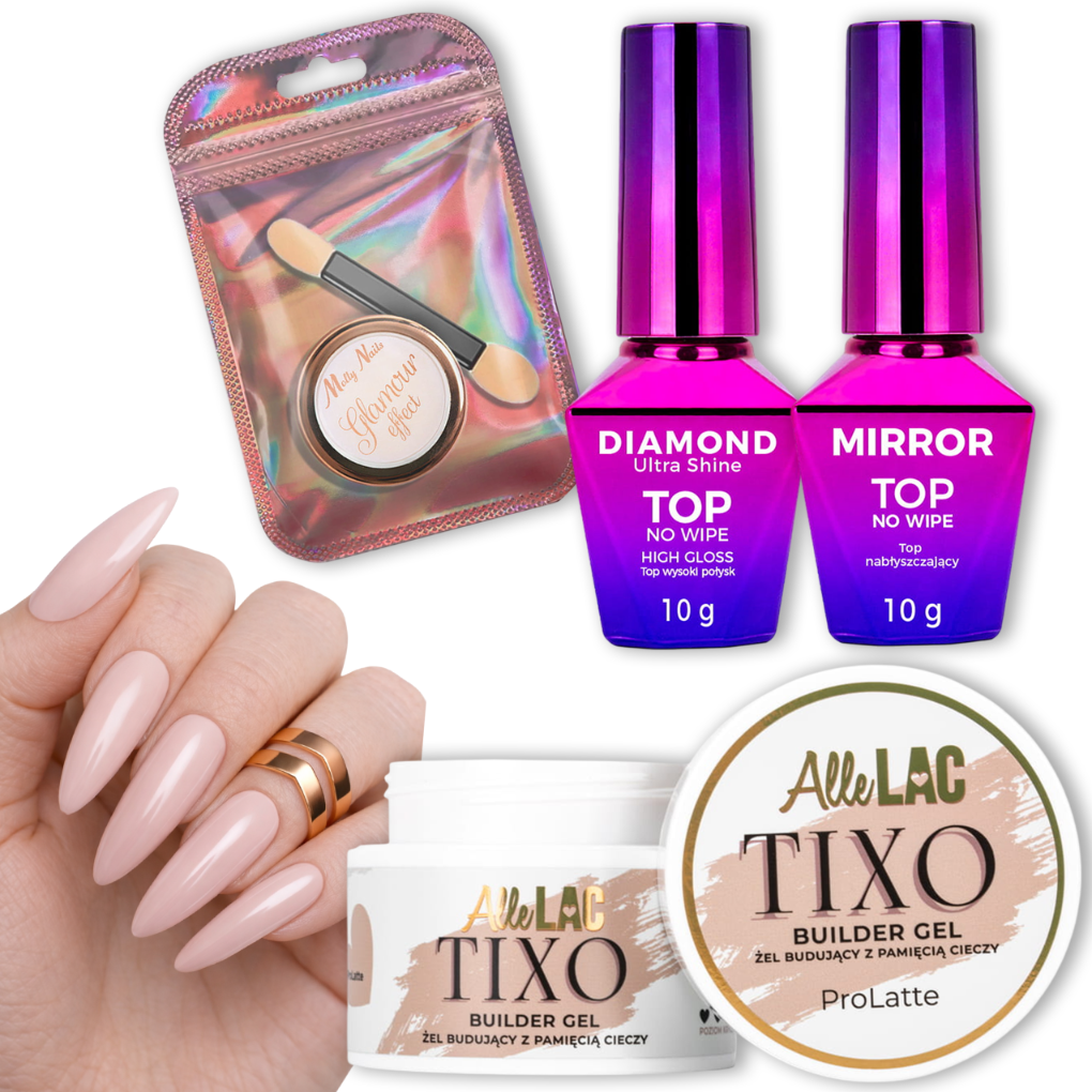 Paznokcie Glamour Zestaw 4w1