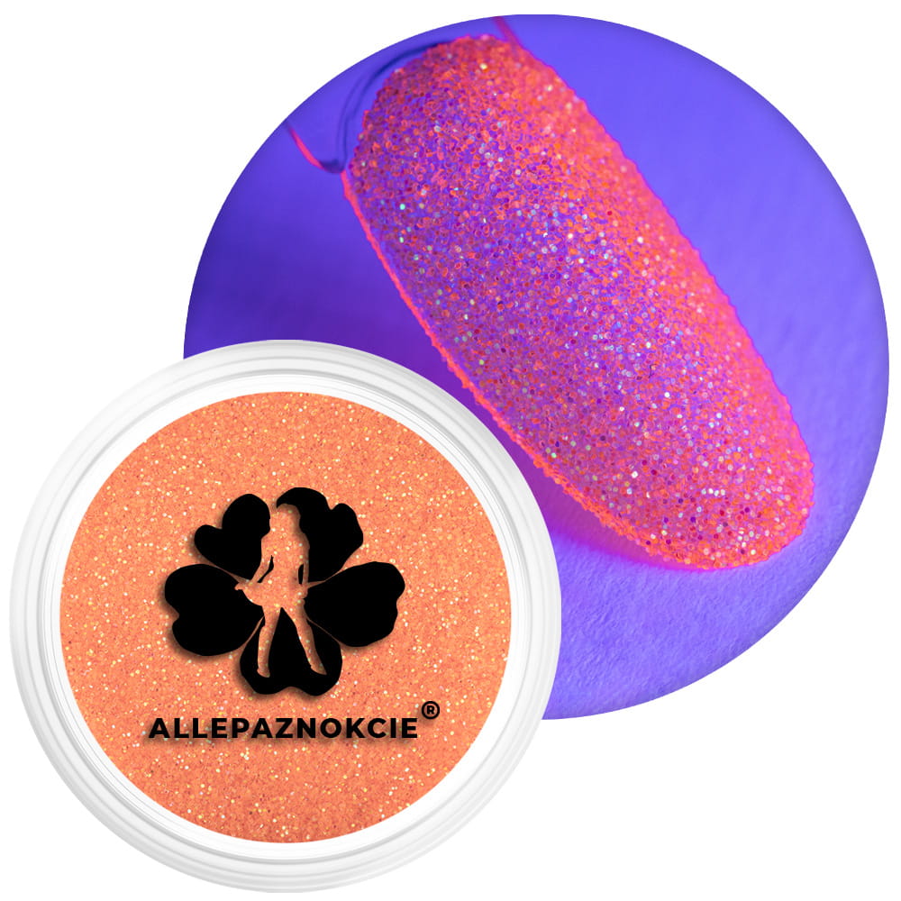 Pyłek do paznokci neonowy Syreni Pył Allepaznokcie świecący w promieniach uv słoiczek 2,5 g Nr 4
