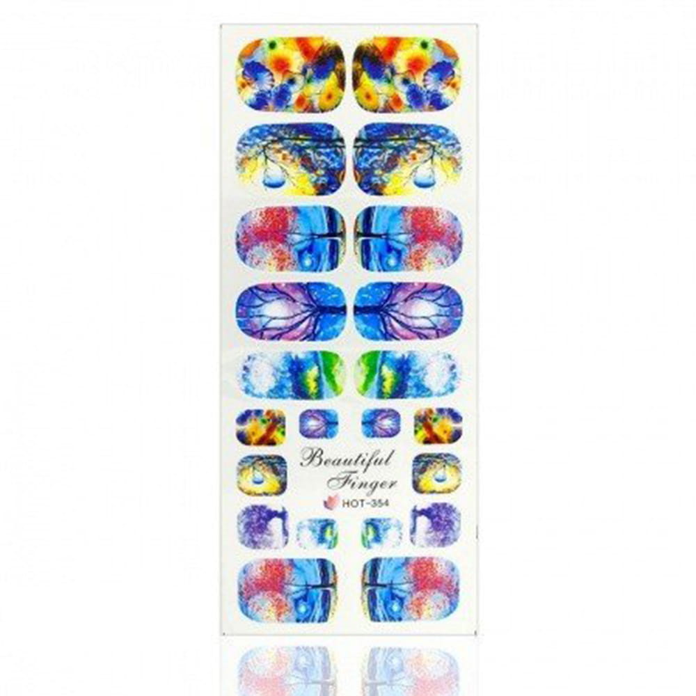 Naklejki wodne do paznokci arkusz 12,7 x 5,5 cm hot Nr 354
