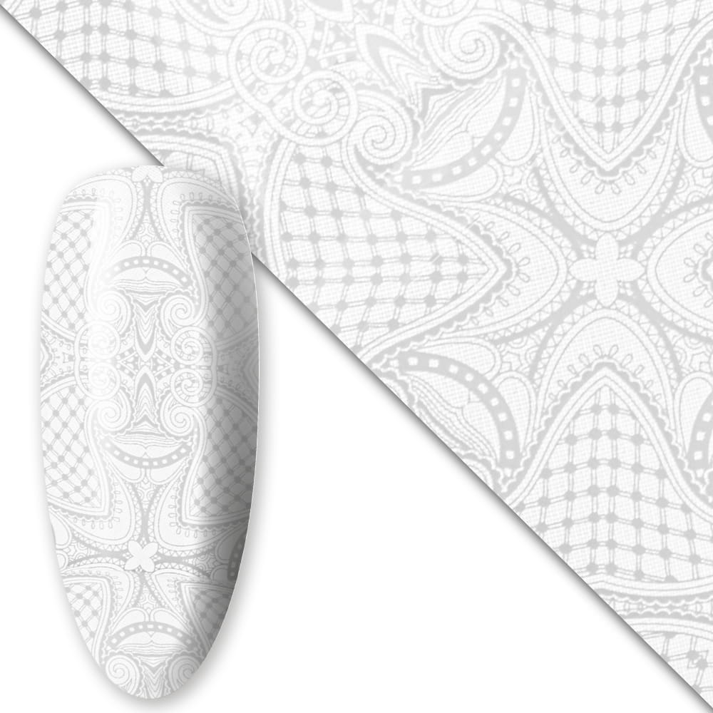 Folia transferowa do paznokci 80 cm White Nr 6