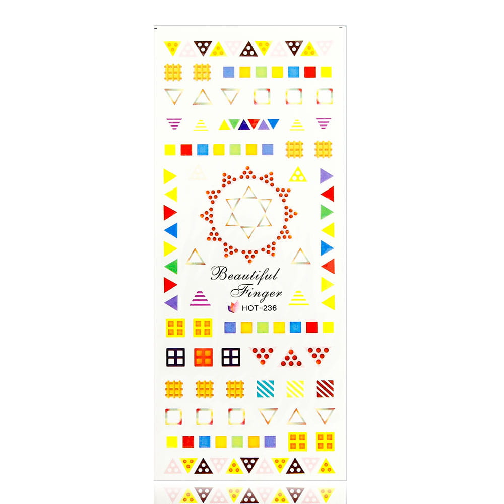 Naklejki wodne do paznokci arkusz 12,7 x 5,5 cm hot Nr 236