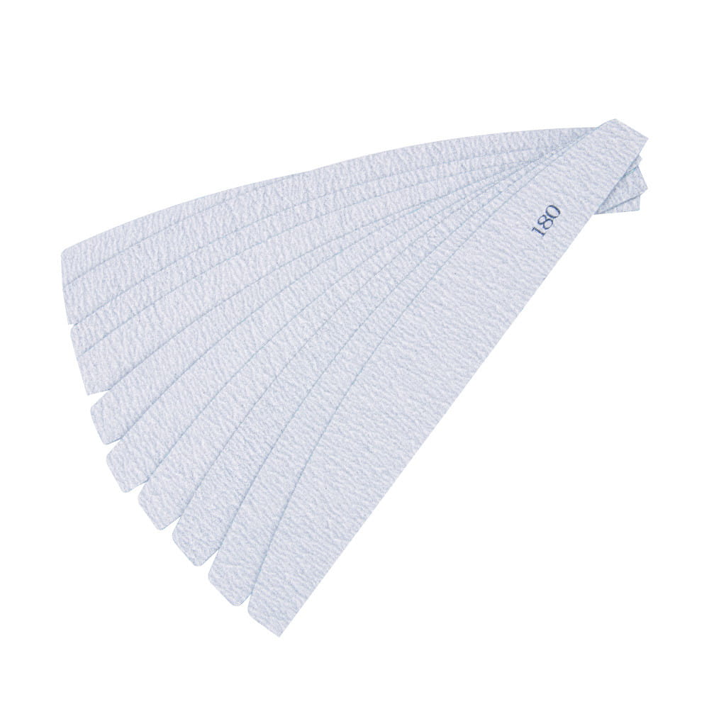 Nakładki ścierne zamienne do pilnika metalowego łódka półksiężyc (kolor zebra) gradacja 180 10 szt