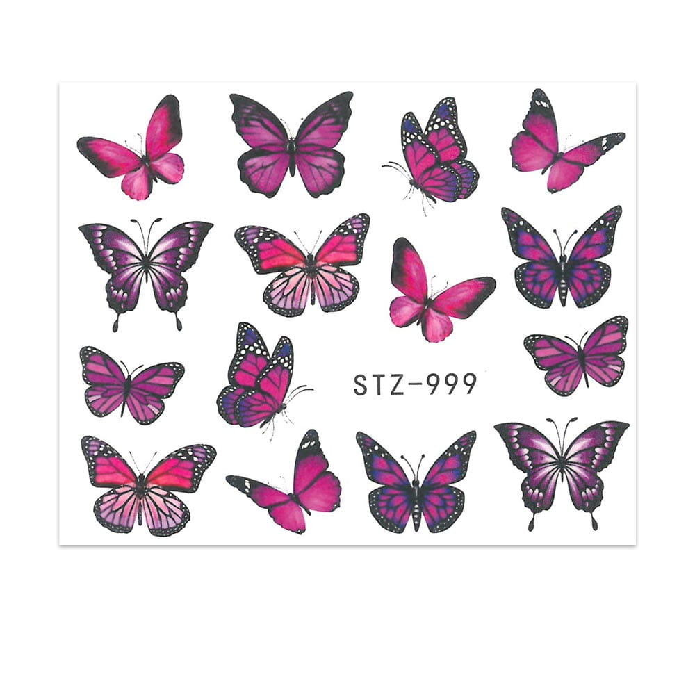 Naklejki wodne do paznokci motyle STZ-999