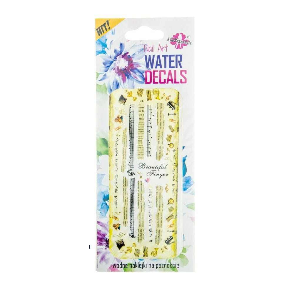 Naklejki wodne do paznokci arkusz 12,7 x 5,5cm hot Nr 027a