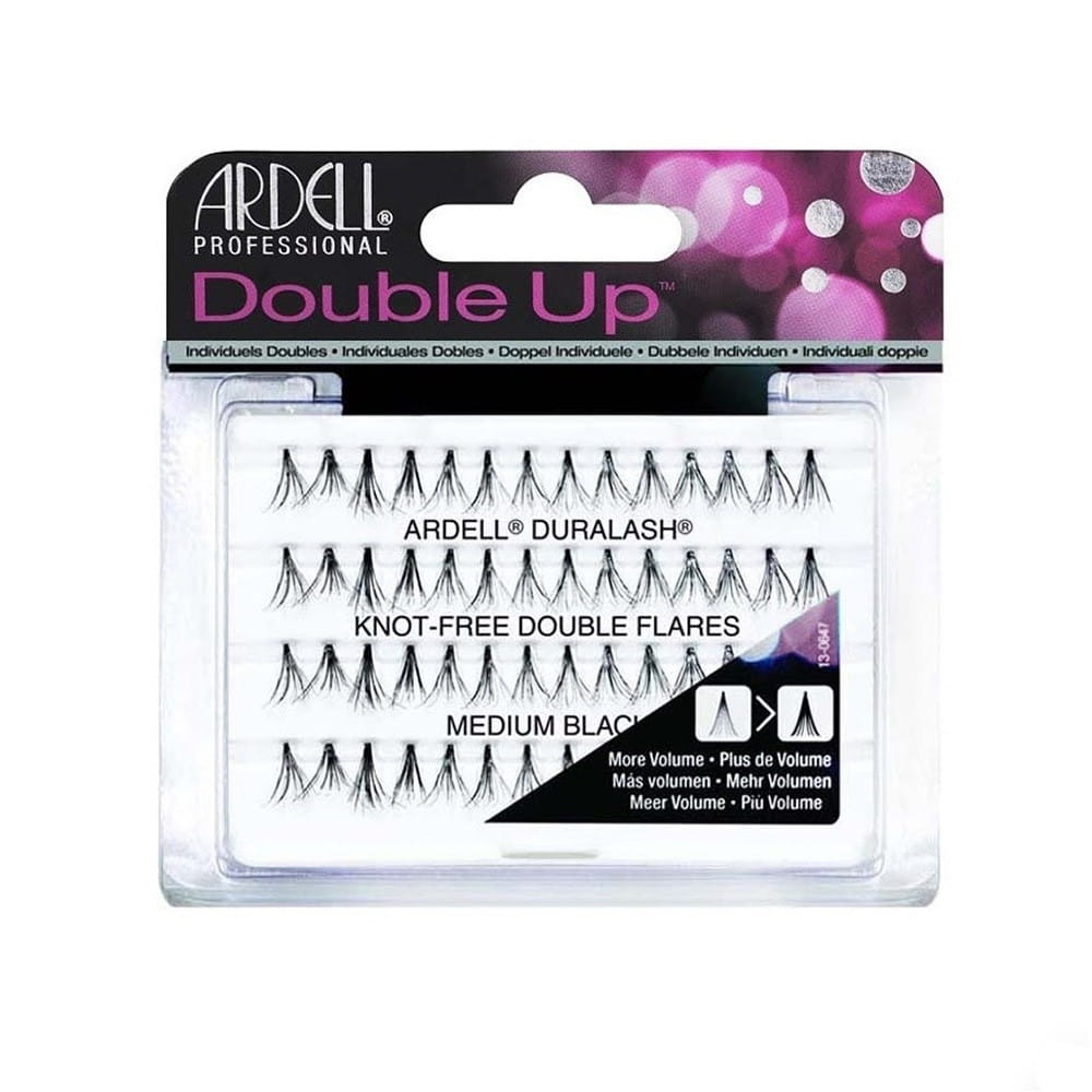 Rzęsy kępki Ardell double up knot free double flares 56 szt medium black