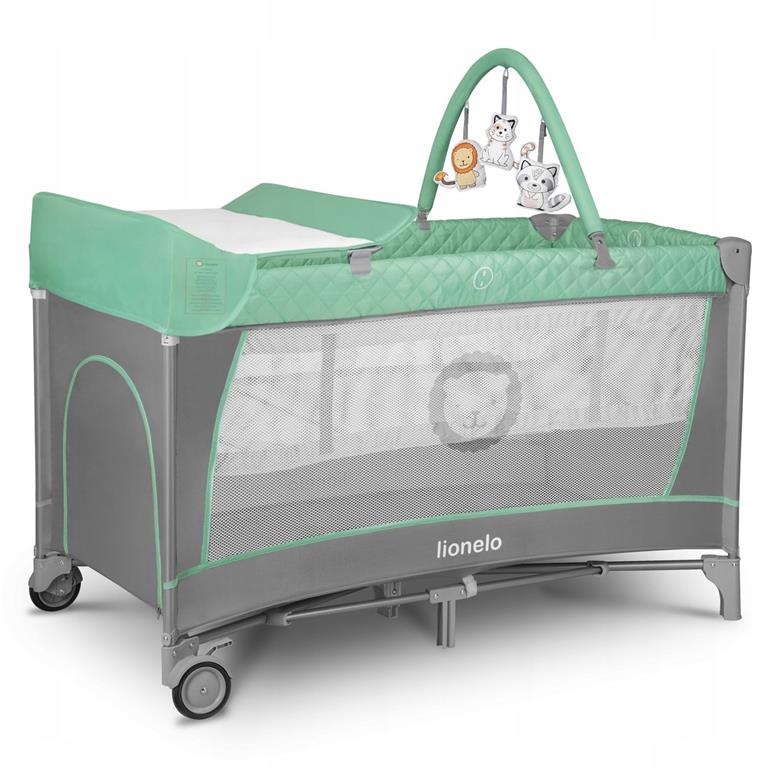 Lionelo, Łóżeczko turystyczne Flower-Turquoise