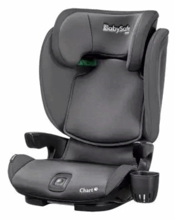 BabySafe Chart I-size - fotelik samochodowy dla dzieci od 100 do 150 cm wzrostu, 3-12 lat czyli 15-36 kg-Szary