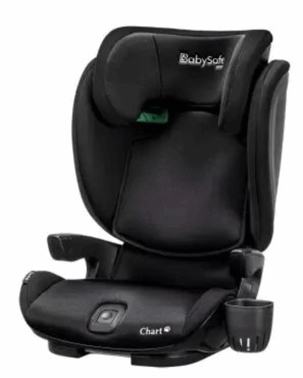 BabySafe Chart I-size - fotelik samochodowy dla dzieci od 100 do 150 cm wzrostu, 3-12 lat czyli 15-36 kg-Czarny